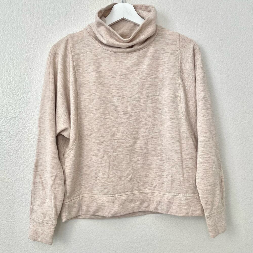 Avia Womens Tan Workout Longsleeve Stretch Turtleneck Top Running Size Small 4-6